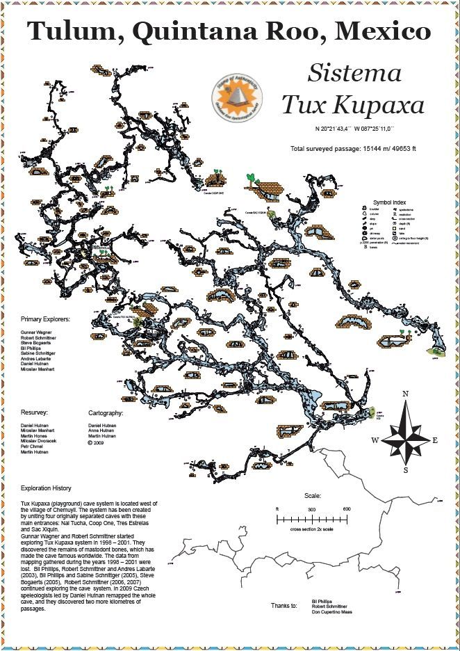 Unikátní objev českých speleologů v Mexiku - mapa
