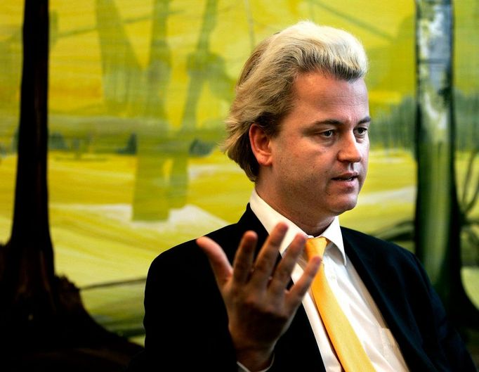 Poslanec nizozemského parlamentu Geert Wilders, známý svou ostrou protiimigrační rétorikou