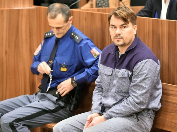Marek Dalík na projednání svého podmínečného propuštění u Okresní soudu ve Znojmě, 18.11.2019