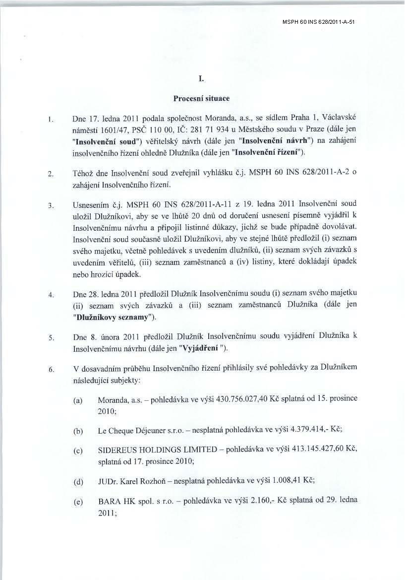 Komárkův návrh, aby Sazka dostala předběžného správce