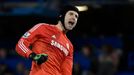 Petr Čech z Chelsea slaví výhru