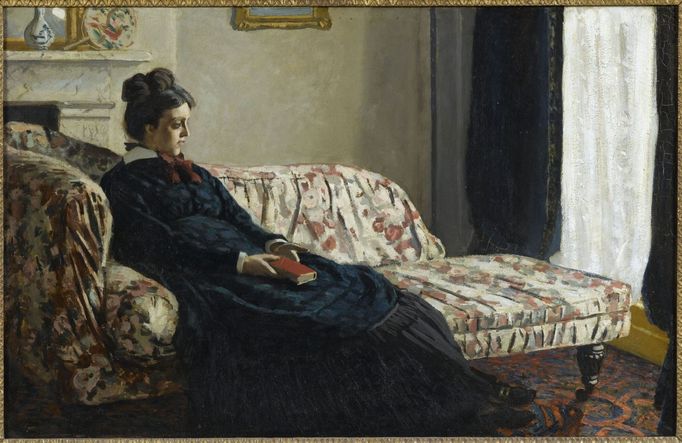 Claude Monet: Interiér nebo meditace, 1870 až 1871, olej na plátně.