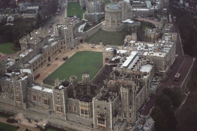 Zámek Windsor - po požáru
