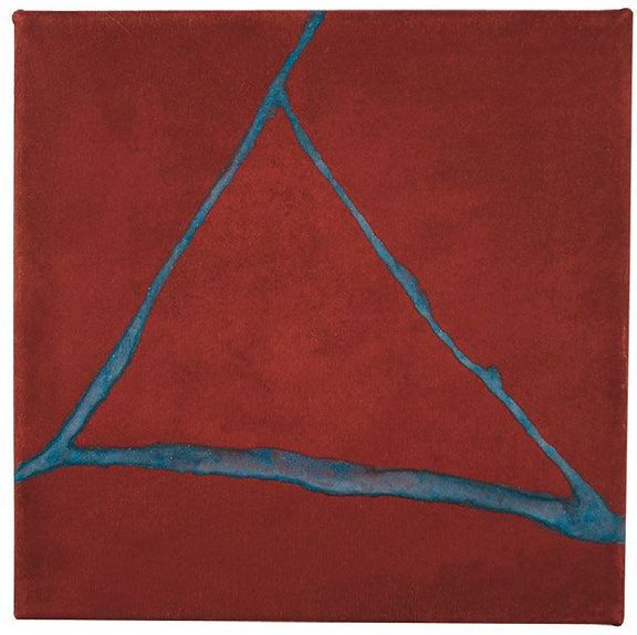 Jan Jedlička, Maremma X, rosso-blu, 1997–2001, pigmenty na japanu a plátně.
