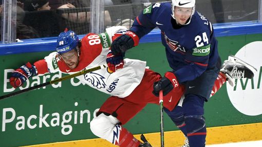 Česko - USA, MS v hokeji 2022 (Pastrňák)