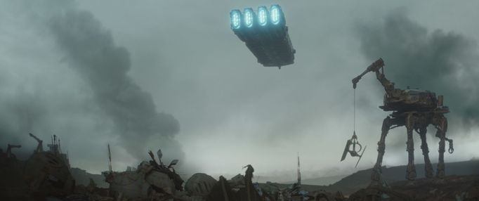 Snímek ze seriálu The Mandalorian.