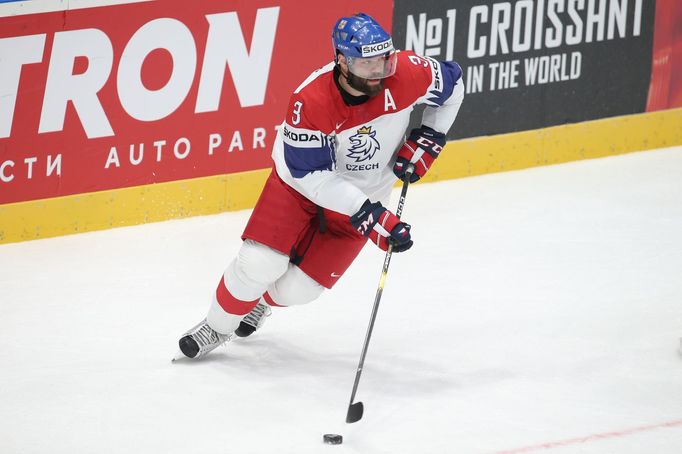 Radko Gudas v zápase Česko - Rusko na MS 2019