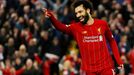 Soccer Football - Premier League - Liverpool v Southampton - Anfield, Liverpool, Britain - February 1, 2020  Liverpool's Mohamed Salah celebrates scoring their fourth goa