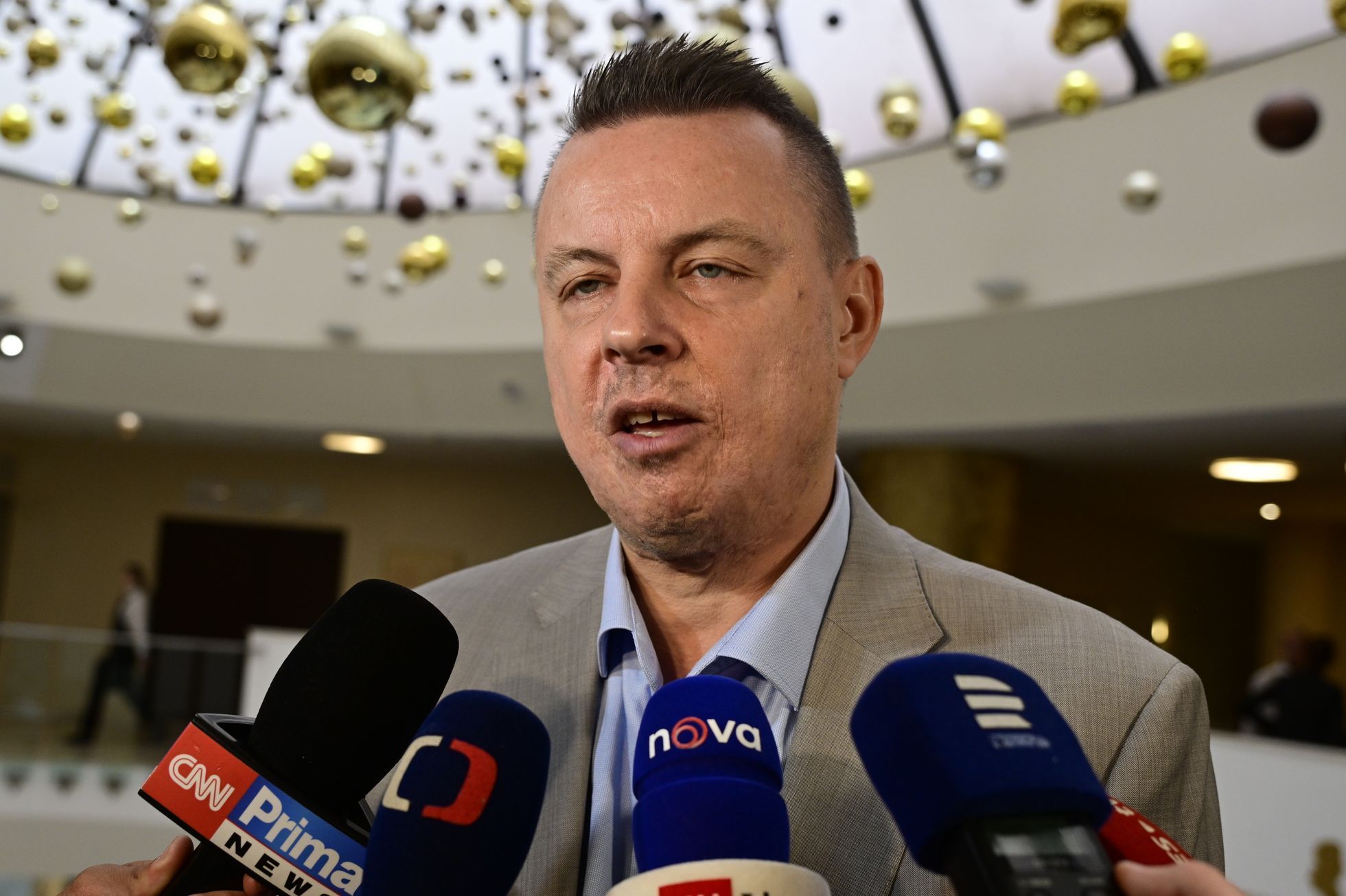Jindřich Rajchl, politik, úsměv, volební štáb hnutí SPD