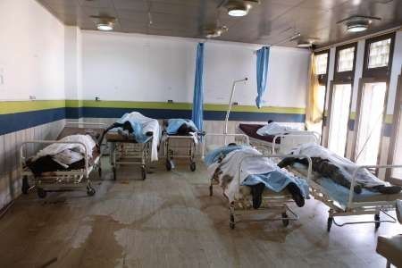 Libye - rozkládající se těla mrtvých v nemocnici