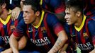 Fotbal, Barcelona - Santos: Adriano a Neymar