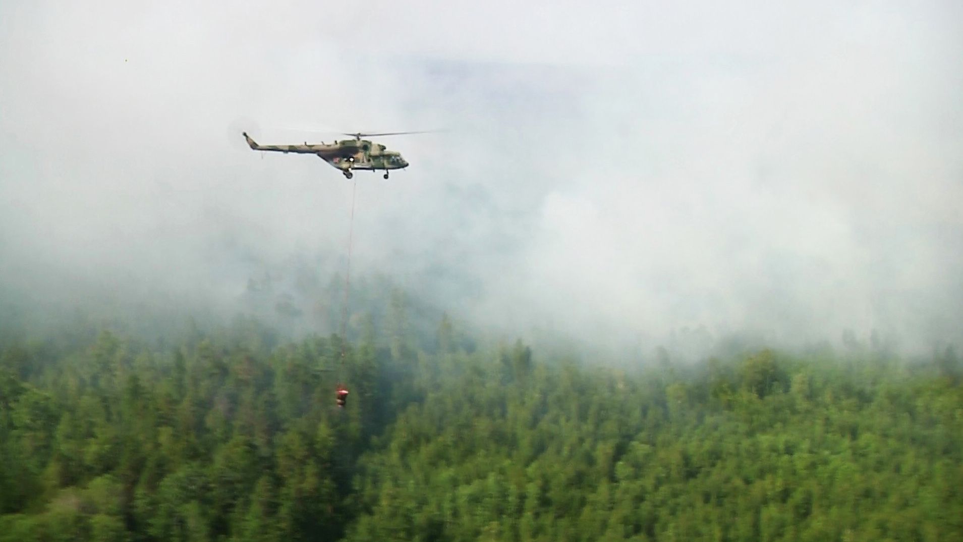 Rusko požár hašení vrtulník