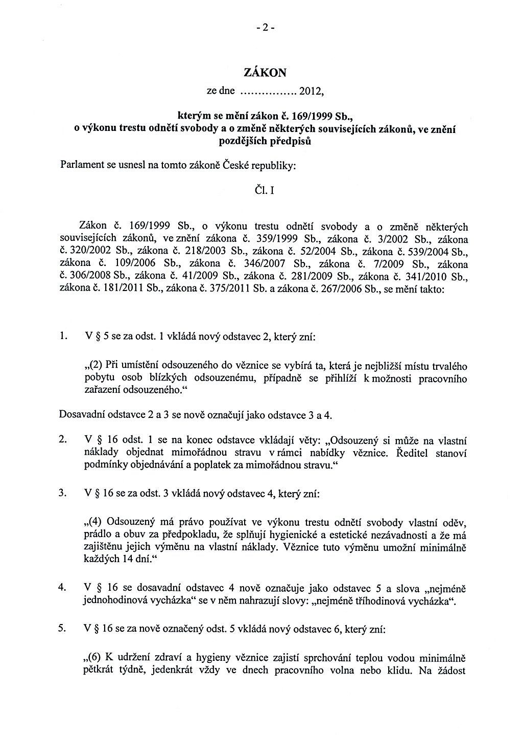 Rath - změna zákona č. 169/1999 o výoknu trestu odnětí svobody - strana 2