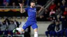 Olivier Giroud v prvním čtvrtfinále Evropské ligy Slavia - Chelsea.