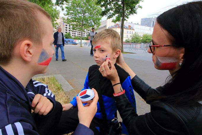 Čeští fanoušci před zápasem Česko - Norsko na MS 2017