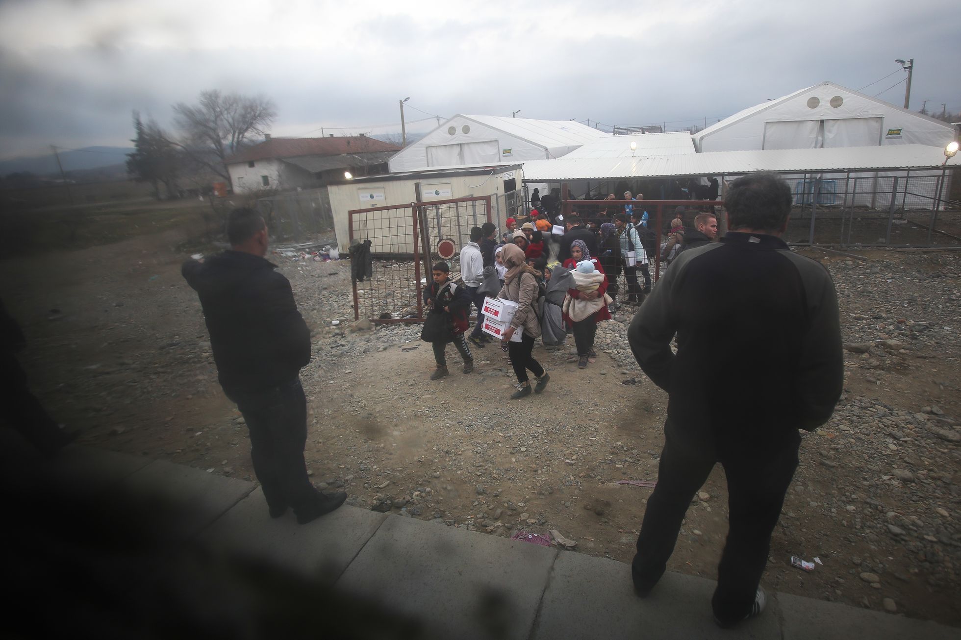 Makedonie - záchytné uprchlické centrum na makedonsko-řecké hranici