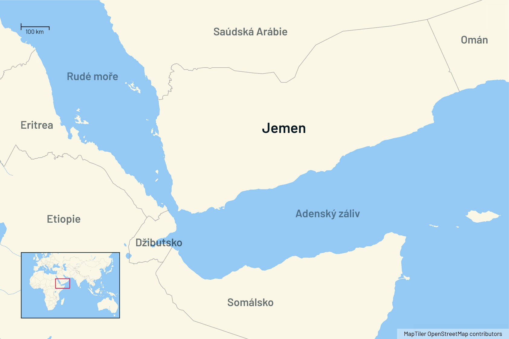 Mapa Jemen, Rudé moře