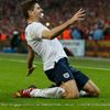 England captain Steven Gerrard celebrates his goal during their 2014 World Cup qualifying soccer match against Poland at Wembley Stadium in London