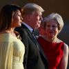 Donald Trump na návštěvě Británie, s premiérkou Theresou Mayovou