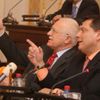 Václav Klaus na klubu poslanců ČSSD