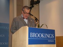 Karel Schwarzenberg při své přednášce ve známém think tanku Brookings Institution