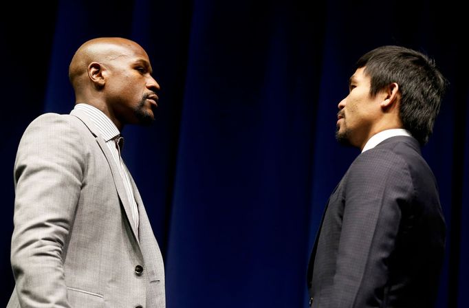 Floyd Mayweather vs. Manny Pacquiao na úvodní tiskové konferenci