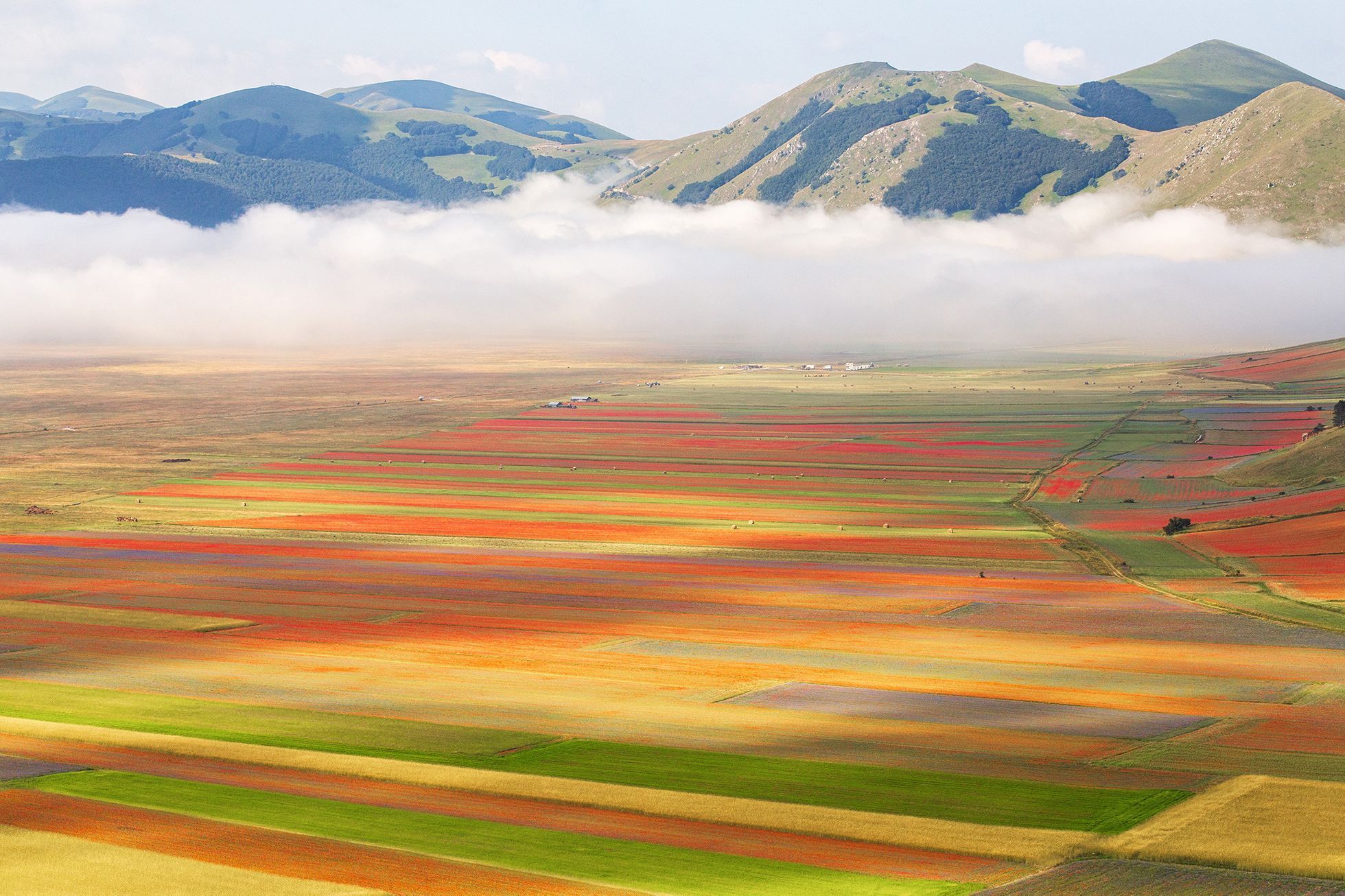 Castelluccio, dva roky po ničivém zemětřesení