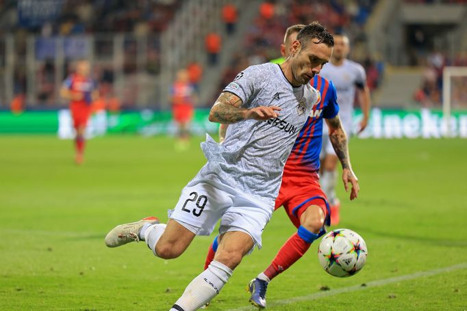 Marko Vešović v odvetě 4. předkola LM Plzeň - Karabach