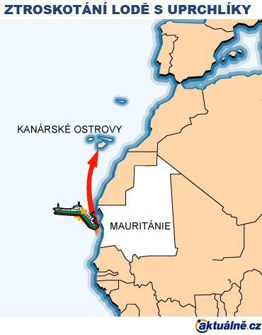 Mauritánie - lodní neštěstí