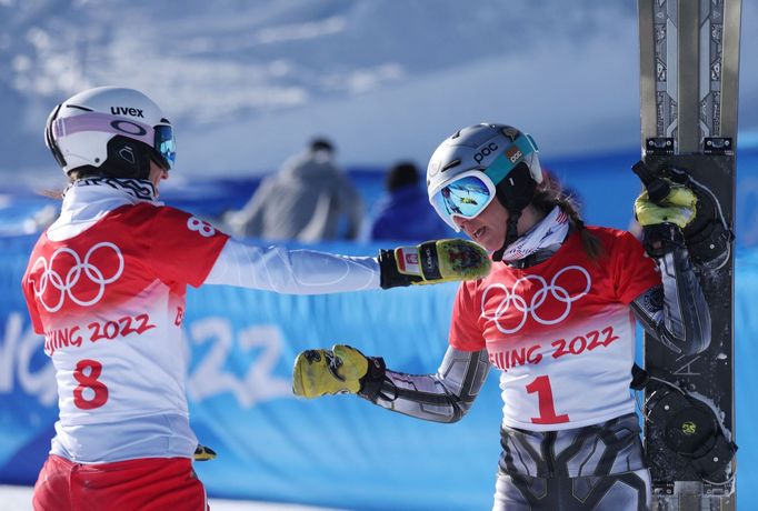 Ester Ledecká a Aleksandra Krolová po čtvrtfinále