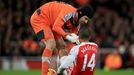 Arsenal-Manch. City: Petr Čech a Theo Walcott