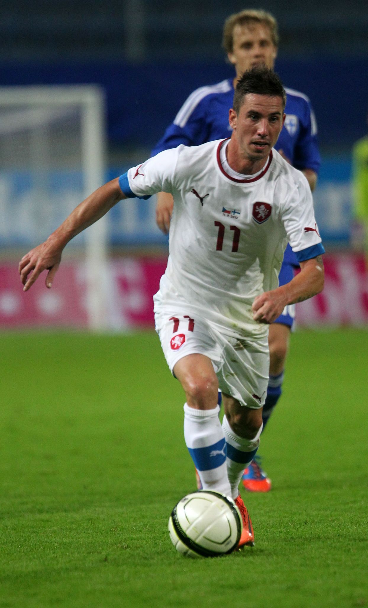 Fotbalista Milan Petržela v přípravném utkání České republiky s Finskem.