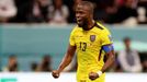 Enner Valencia slaví gól v zápase MS 2022 Katar - Ekvádor