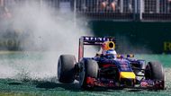 Ani čtyřnásobný mistra světa Vettel se v Melbourne nevyvaroval jezdeckých chyb.