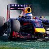 Red Bull Formula One driver Vettel of Germany drives into the gravel during the second practice session of the Australian F1 Grand Prix in Melbourne