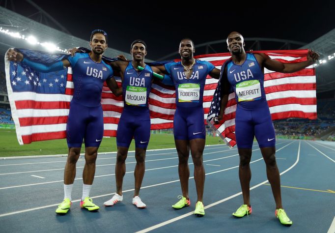 Arman Hall, Tony McQuay, Gil Roberts a LaShawn Merritt