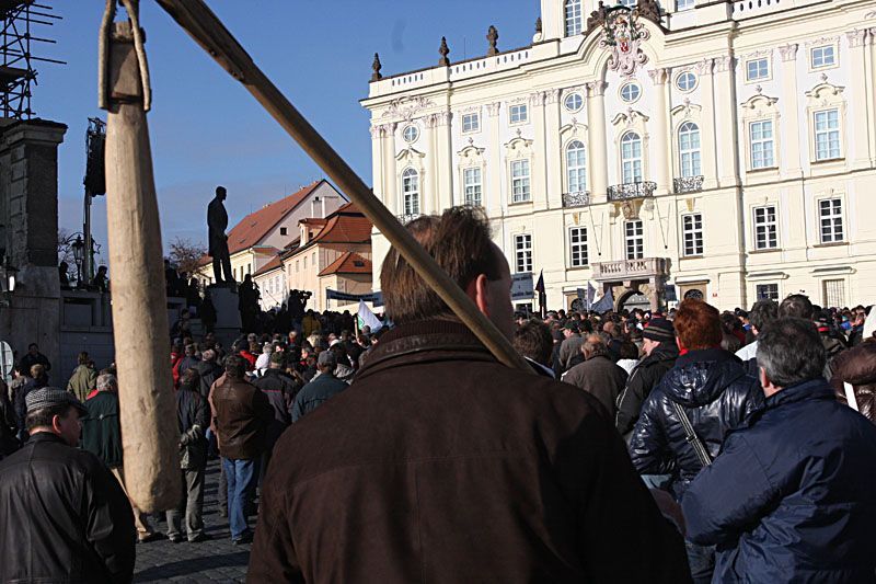 Zemědělci protestují na Malé Straně
