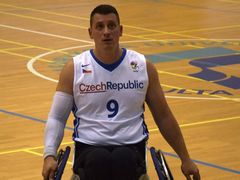 Tomáš Nevěčný (WBS Pardubice) na mistrovství Evropy basketbalu vozíčkářů skupiny C v Brně.