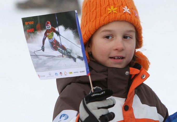 Šárka Záhrobská má ve Špindlerově Mlýně davy fanoušků a její fotka je k mání skoro všude.