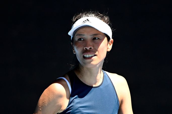 Sie Šu-wej v druhém kole Australian Open 2021.