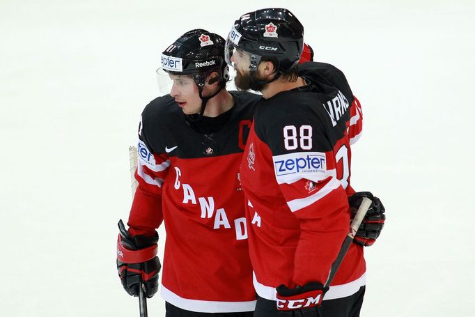 MS 2015, Kanada-Bělorusko: Sidney Crosby a Brent Burns (88)