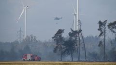 lesní požár německo oheň vrtulník