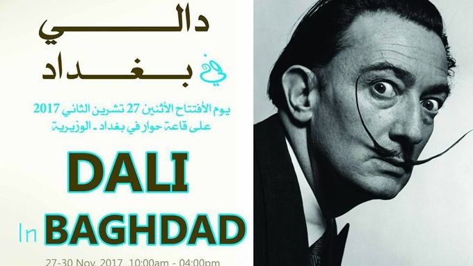 Salvador Dalí na výstavě v Bagdádu.