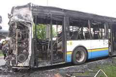 V Ostravě hořel během jízdy linkový autobus