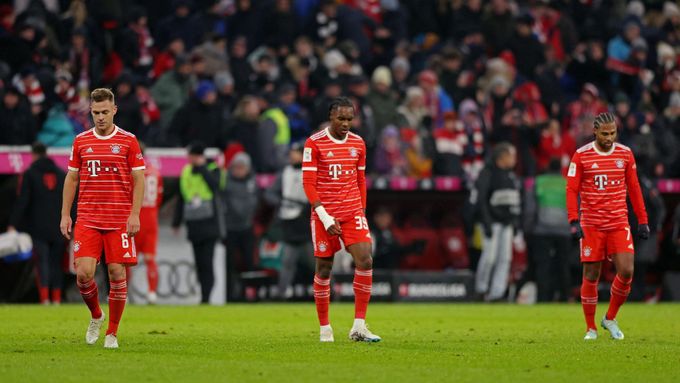 Zklamaní fotbalisté Bayernu Mnichov