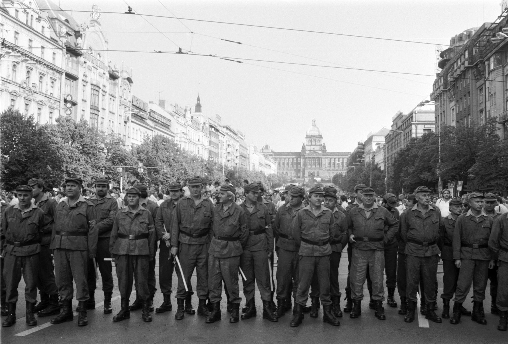 Lidové milice Václavské náměstí 21. srpna 1989