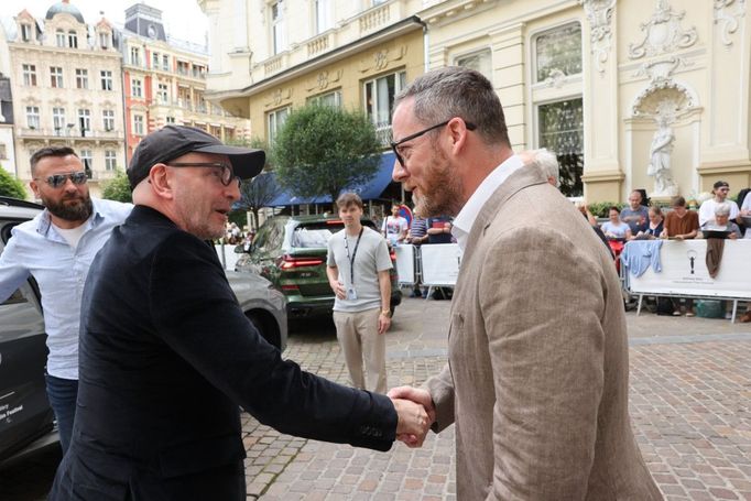 Režisér Steven Soderbergh a výkonný ředitel festivalu Kryštof Mucha.