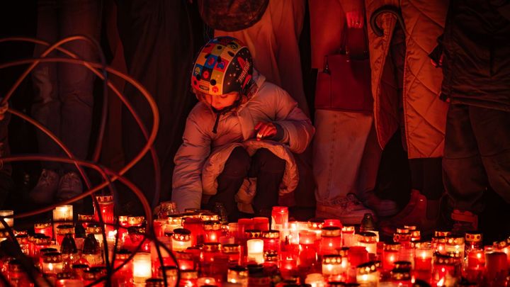 Svátek 17. listopadu na fotkách. Svíčky, "kočkoholka Okamura", protesty i potlesk
