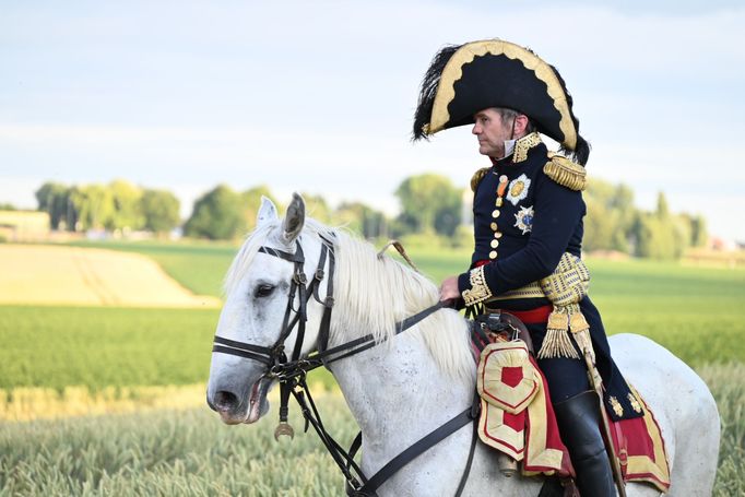 Rekonstrukce bitvy u Waterloo.