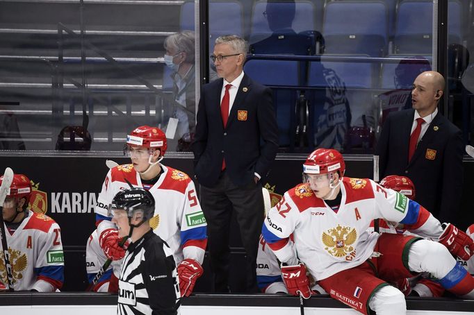 Trenér ruské juniorské hokejové reprezentace Igor Larionov (Karjala Cup 2020).